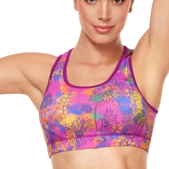 NEW Women's Floral Sports Bra – Bold, Beautiful, and Built to Move - Picture 1 of 3
